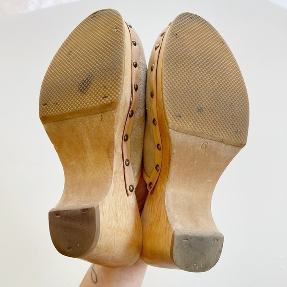 Y2K Bongo Suede and Wood Clog - 6 - Picture 3 of 4